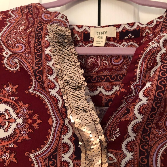 Anthropologie Sequin Paisley Top - Picture 3 of 6